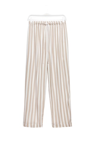 Pantalon de pyjama - Camel et blanc