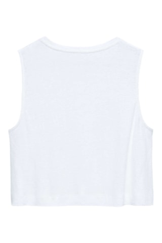 Crop top en lin - Blanc