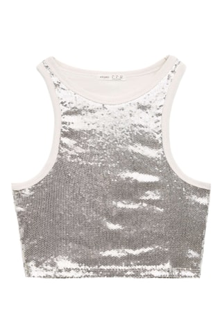 Crop top - Argenté