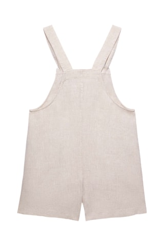 Salopette-short en lin - Beige
