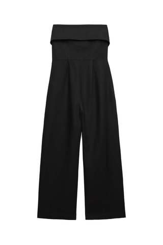 Combinaison bustier en lin - Noir