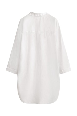 Robe chemise en lin - Blanc