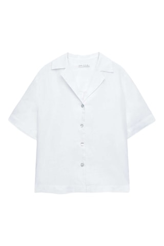 Chemisier en lin - Blanc