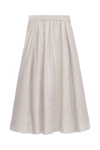 Jupe longue en lin - Beige