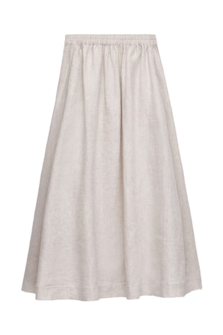 Jupe longue en lin - Beige