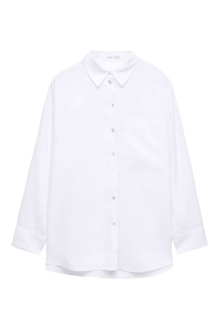 Chemisier en lin - Blanc