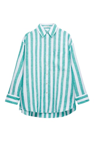 Chemisier en lin - Turquoise