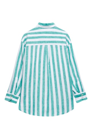Chemisier en lin - Turquoise