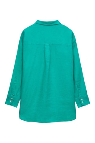 Chemisier en lin - Vert turquoise