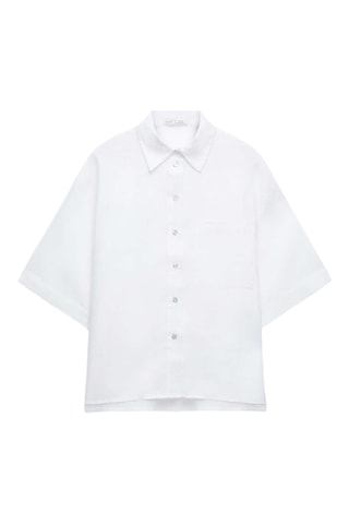 Chemisier en lin - Blanc