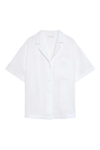 Chemisier en lin - Blanc