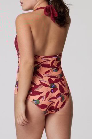 Maillot 1 pièce Léao - Saumon et bordeaux - Bestform