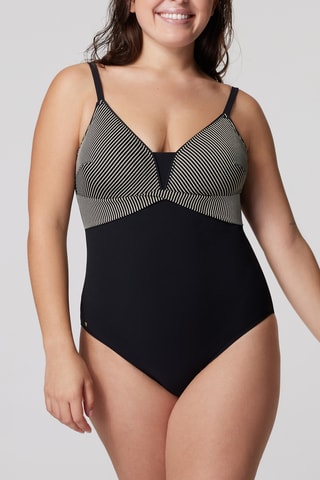 Maillot 1 pièce Claromelo - Noir et blanc - Bestform