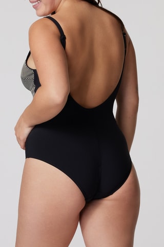 Maillot 1 pièce Claromelo - Noir et blanc - Bestform