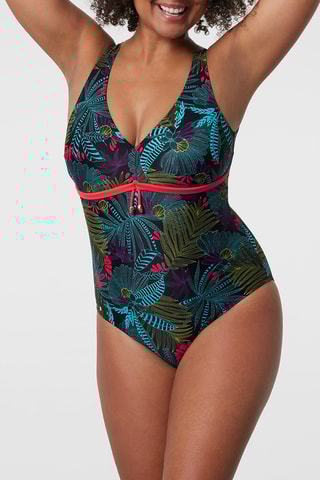Maillot 1 pièce Zapallar - Noir et bleu - Bestform