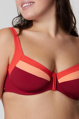 Haut de maillot Ipanema - Orange et bordeaux - Bestform