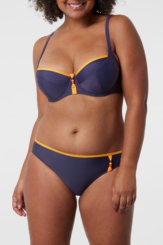 Bas de maillot Copacabana - Bleu marine et ocre - Bestform