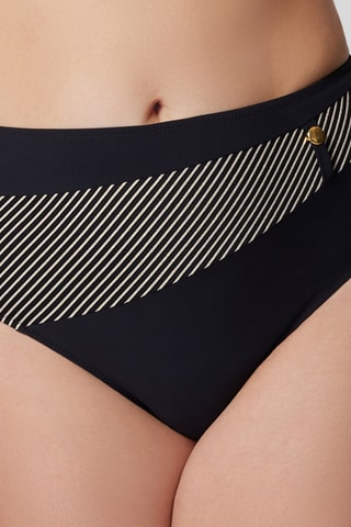 Bas de maillot taille haute Claromelo - Noir et blanc - Bestform