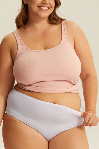 Shorty taille haute Just One Micro - Blanc