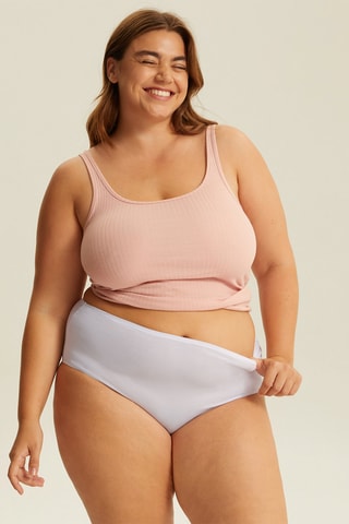 Shorty taille haute Just One Micro - Blanc