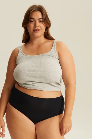 Shorty taille haute Just One Micro - Noir