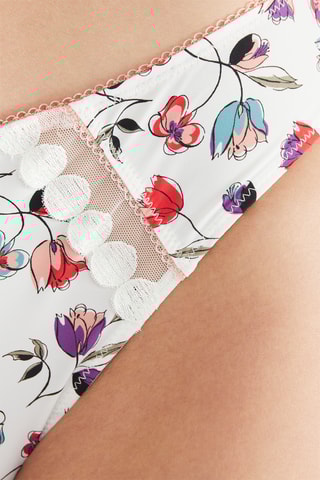 Culotte Palma - Beige et blanc
