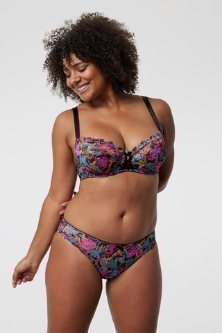 Culotte Luccia Swing - Noir et fuchsia - Bestform