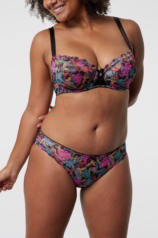 Culotte Luccia Swing - Noir et fuchsia - Bestform