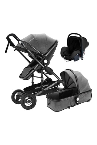 Carrinho 3 em 1 trio 739BH Dos 0 aos 36 meses - Até aos 25 kg - Cinzento