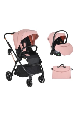 Carrinho de bebé duo - Rosa - Desde o nascimento - Até 22 kg