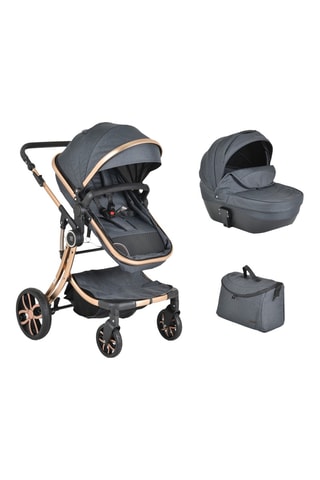 Carrinho de bebé trio e saco de acessórios - Preto - A partir dos 6 meses - Até 15 kg