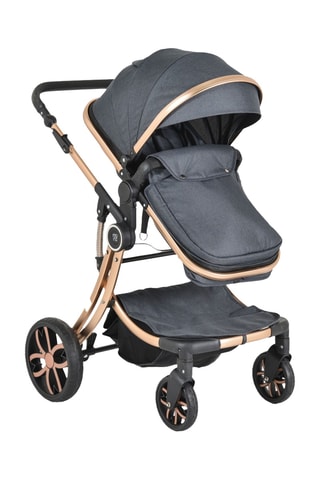 Carrinho de bebé trio e saco de acessórios - Preto - A partir dos 6 meses - Até 15 kg