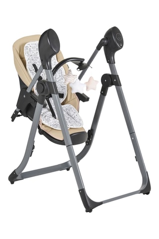 Chaise haute 2 en 1 à roulettes - Dès 6 mois/dès la naissance - Jusqu’à 15 kg/jusqu’à 9 kg