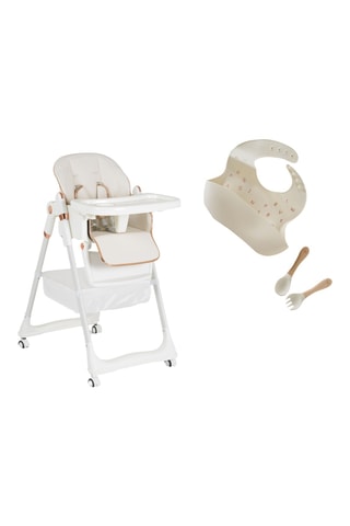 Chaise haute évolutive à roulettes - Dès 6 mois - Jusqu’à 15 kg
