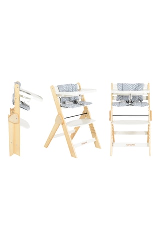 Chaise haute évolutive en bois - Dès 6 mois - Jusqu’à 15 kg