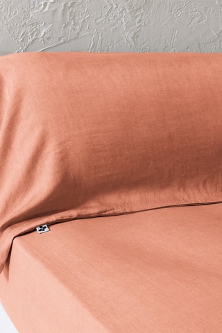 Taie de traversin en lyocell 57 fils/m² Lysandre - Corail