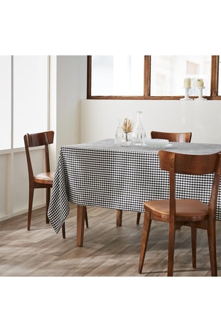 Nappe rectangulaire en coton 125 g/m² Vickie - Noir et blanc