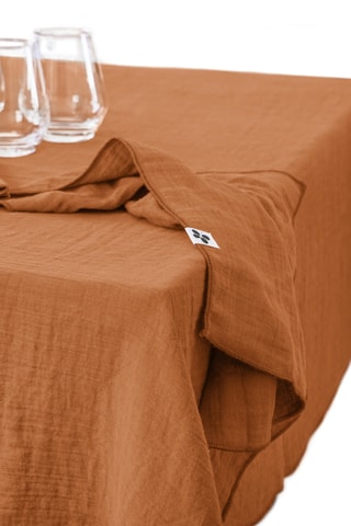Nappe rectangulaire Gaïa - Abricot