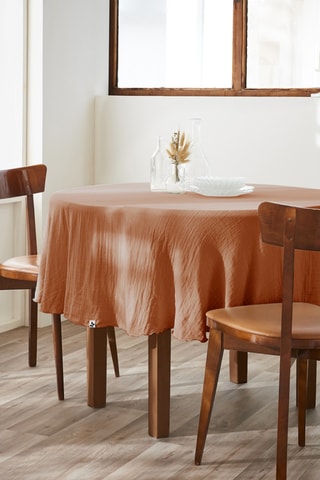 Nappe ronde Gaïa - Abricot