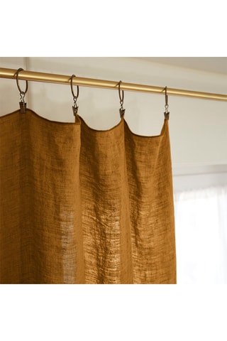Rideau ajustable en lin Soline Caramel - 140 x 270 cm