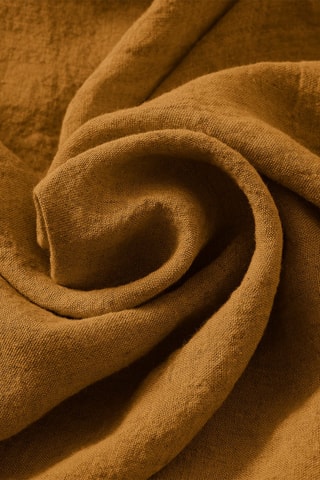 Rideau ajustable en lin Soline Caramel - 140 x 270 cm