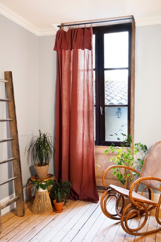 Rideau ajustable Gaia Terracotta - 140 x 300 cm