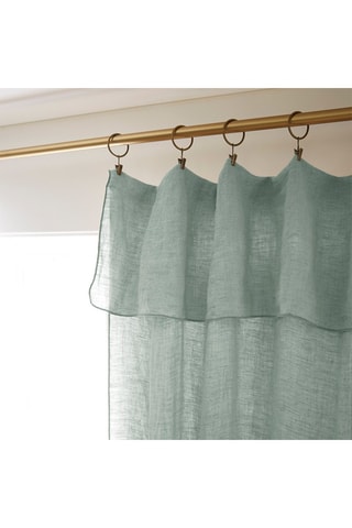 Rideau ajustable en lin Soline Eucalyptus - 140 x 270 cm
