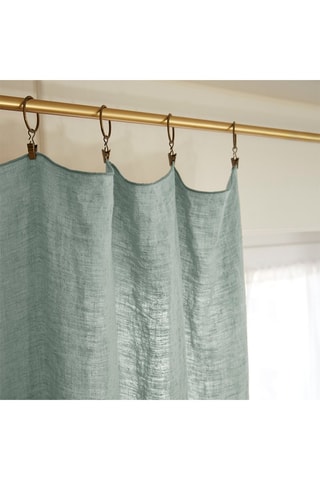 Rideau ajustable en lin Soline Eucalyptus - 140 x 270 cm
