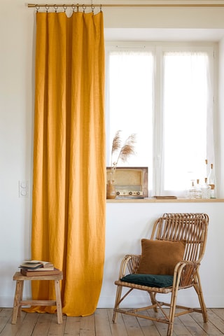 Rideau ajustable Soline  Miel - 140 x 270 cm