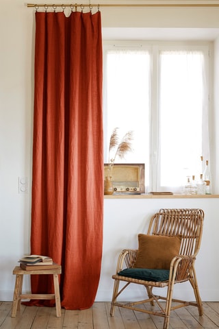 Rideau ajustable Soline  Paprika - 140 x 270 cm