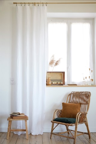 Rideau ajustable Soline  Craie - 140 x 270 cm