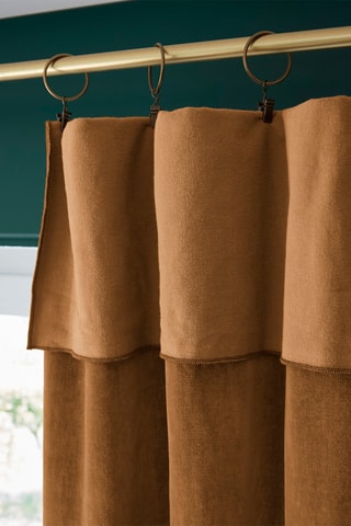 Rideau ajustable en velours de coton 160 g/m² César - Camel - 140 x 270 cm