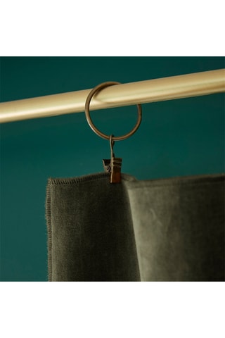 Rideau ajustable en velours de coton 160 g/m² César - Thym - 140 x 270 cm