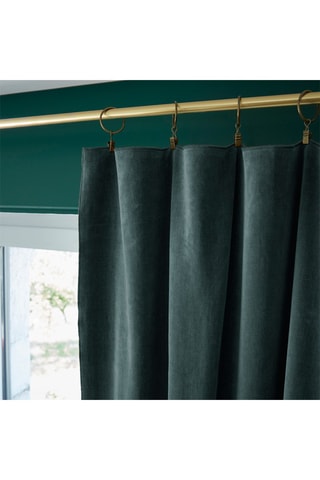 Rideau ajustable en velours de coton 160 g/m² César - Ardoise - 140 x 270 cm